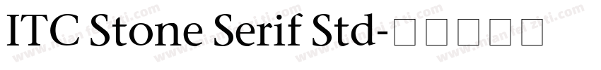 ITC Stone Serif Std字体转换